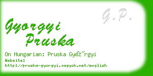 gyorgyi pruska business card